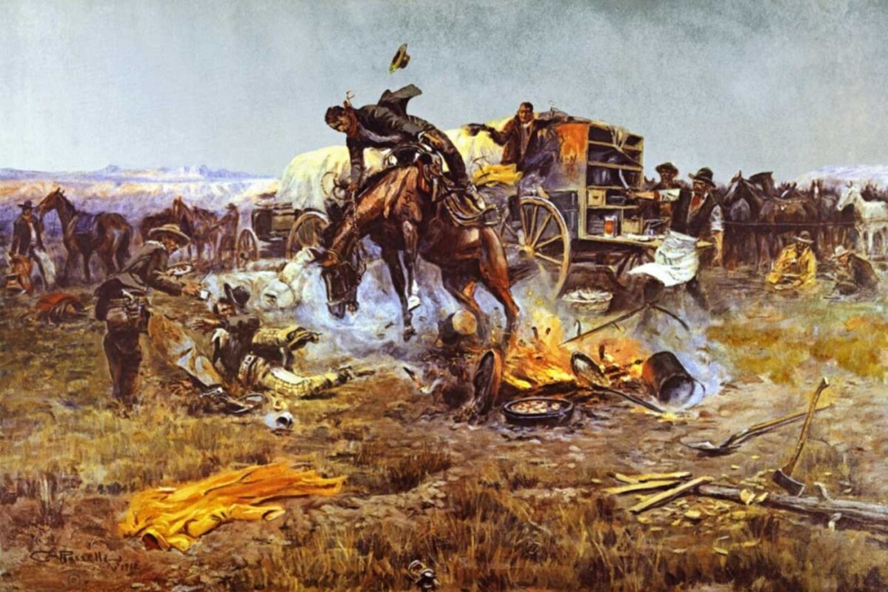 Camp Cooks Troubles Poster Print by Charles M. Russell - Item # VARPDX133255